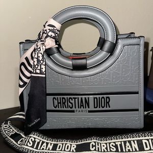 Luxury gray and black bag